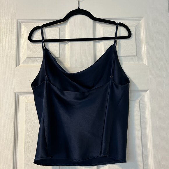 Blue Relaxed Fit Camisole Crop Top - Picture 4 of 4